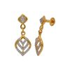 LEAF DESIGN DROP EARRINGS WITH STONE